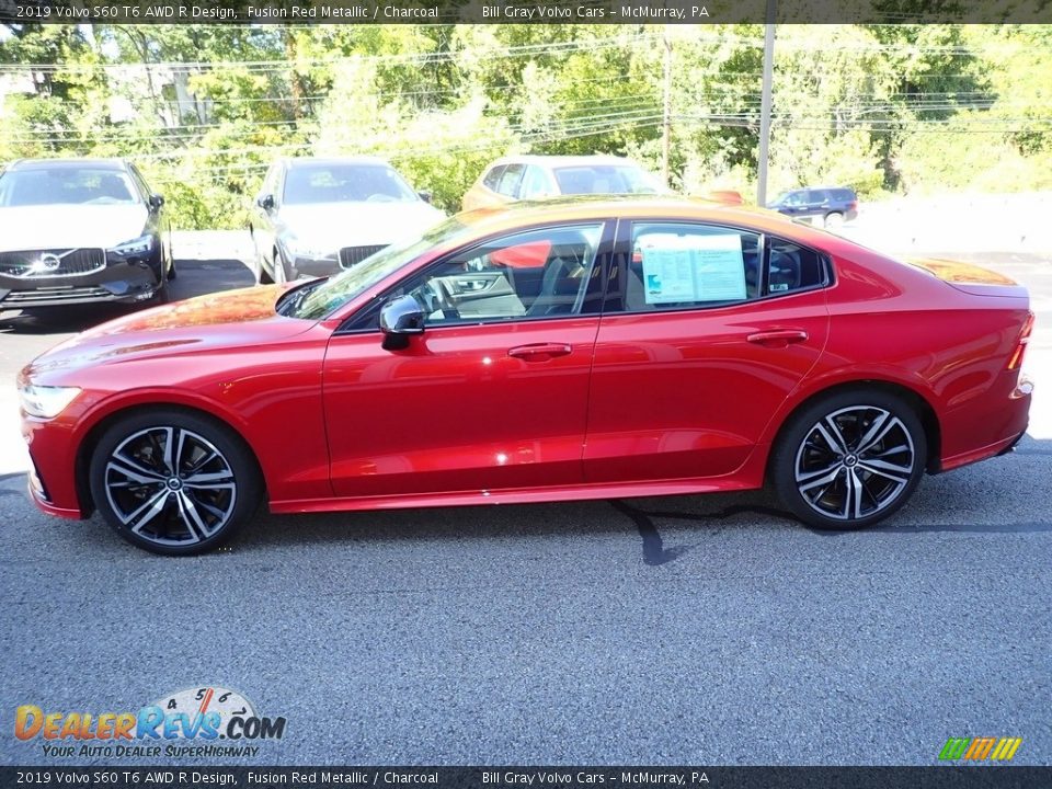 2019 Volvo S60 T6 AWD R Design Fusion Red Metallic / Charcoal Photo #7