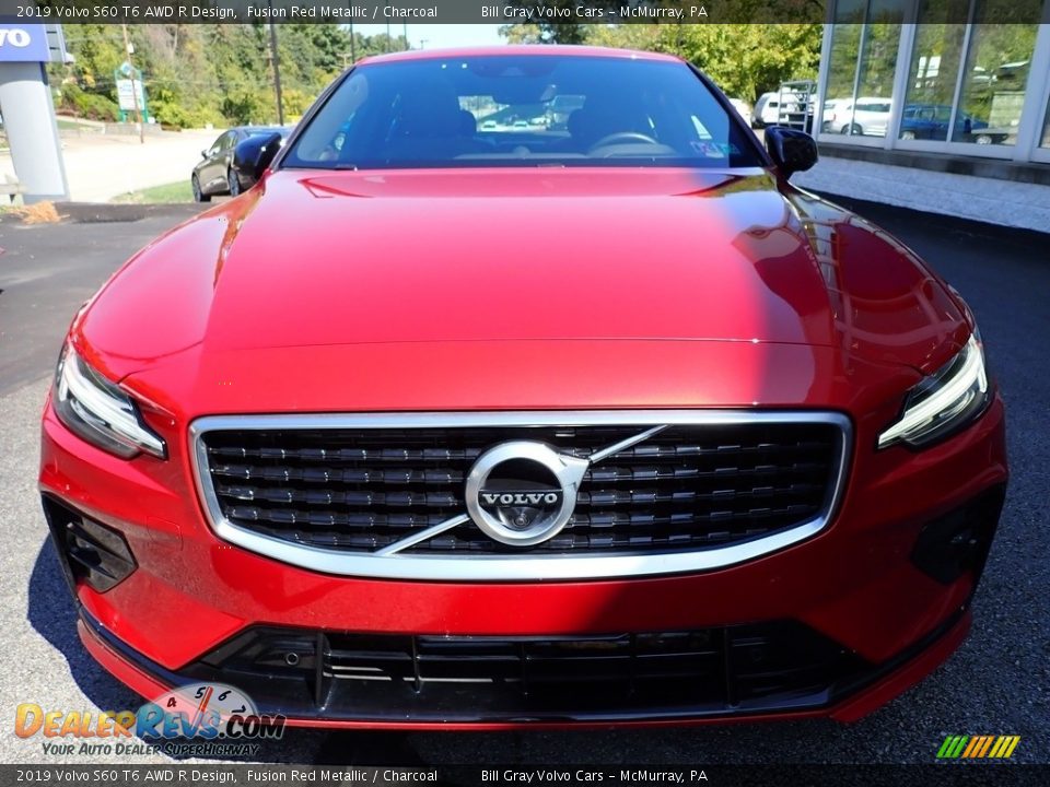 2019 Volvo S60 T6 AWD R Design Fusion Red Metallic / Charcoal Photo #9