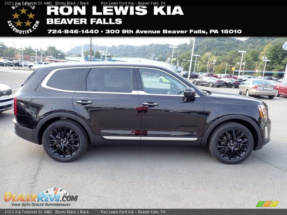 2021 Kia Telluride SX AWD Ebony Black / Black Photo #1
