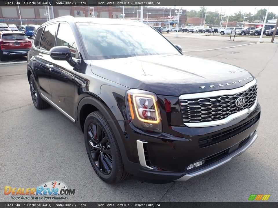 2021 Kia Telluride SX AWD Ebony Black / Black Photo #3