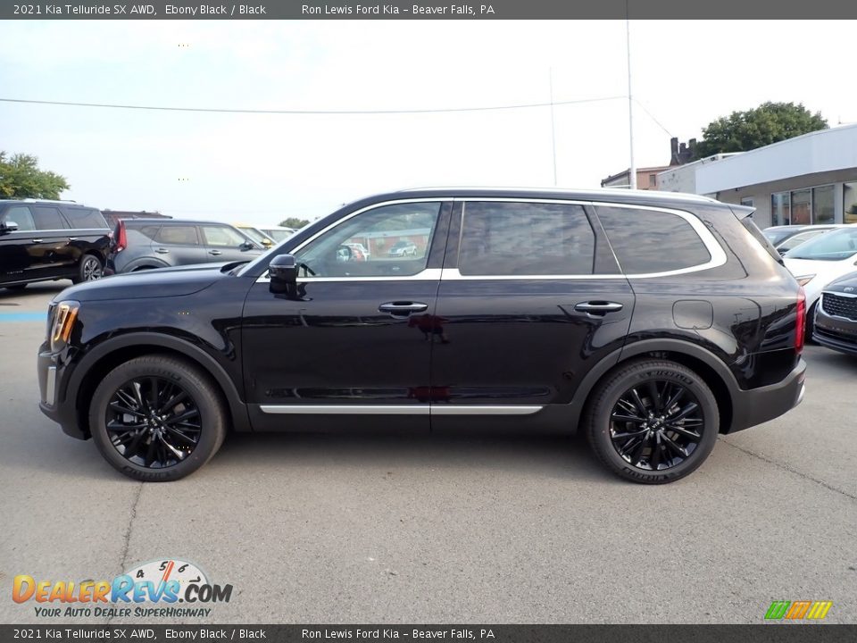 2021 Kia Telluride SX AWD Ebony Black / Black Photo #6