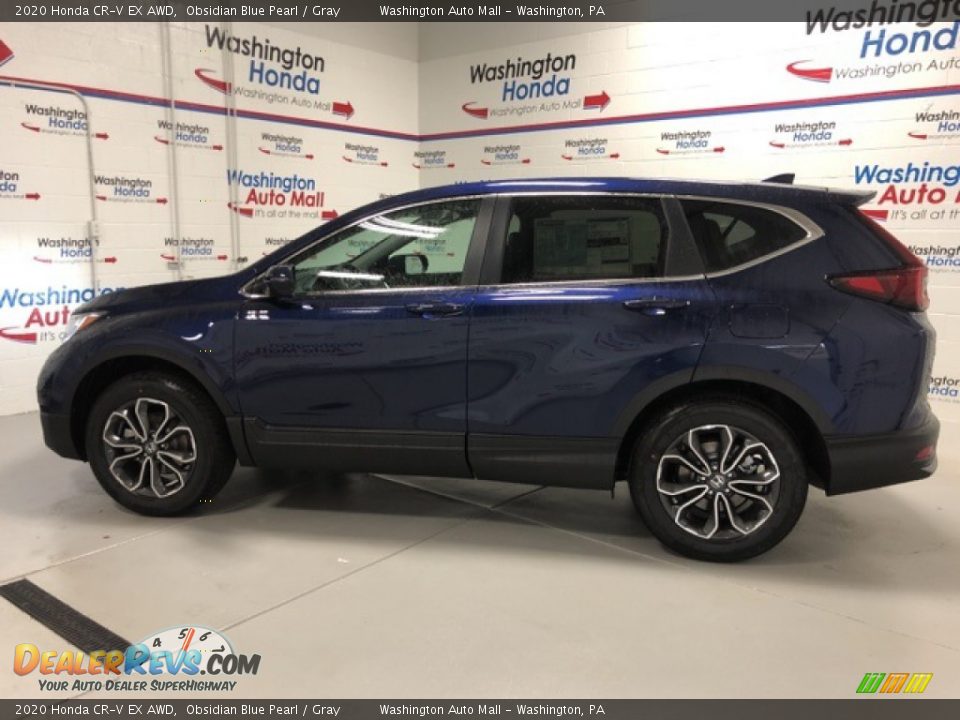 2020 Honda CR-V EX AWD Obsidian Blue Pearl / Gray Photo #2