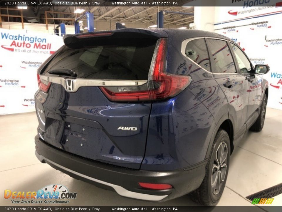 2020 Honda CR-V EX AWD Obsidian Blue Pearl / Gray Photo #3