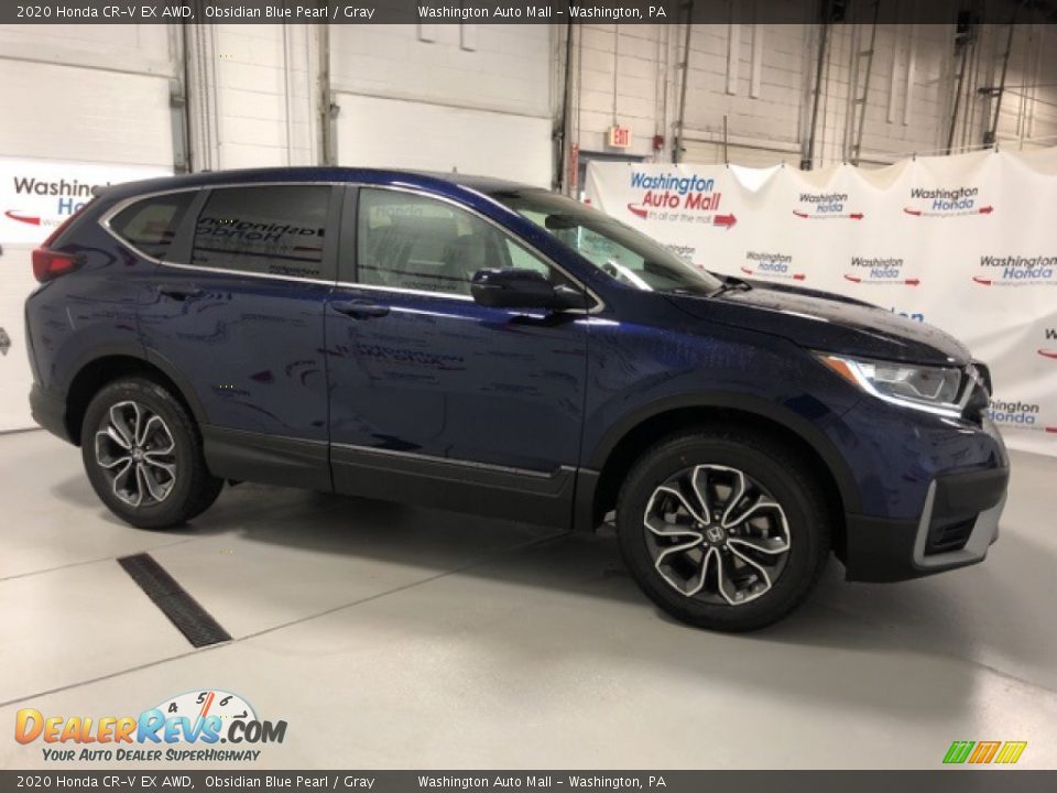 2020 Honda CR-V EX AWD Obsidian Blue Pearl / Gray Photo #4