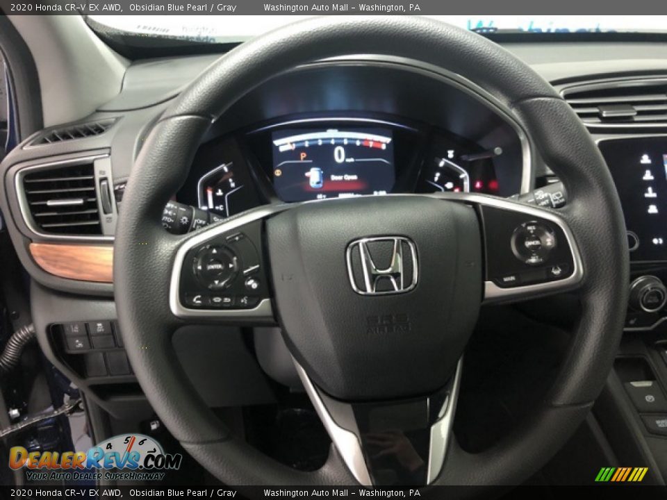 2020 Honda CR-V EX AWD Obsidian Blue Pearl / Gray Photo #13