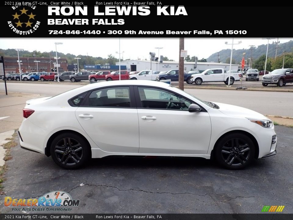 2021 Kia Forte GT-Line Clear White / Black Photo #1