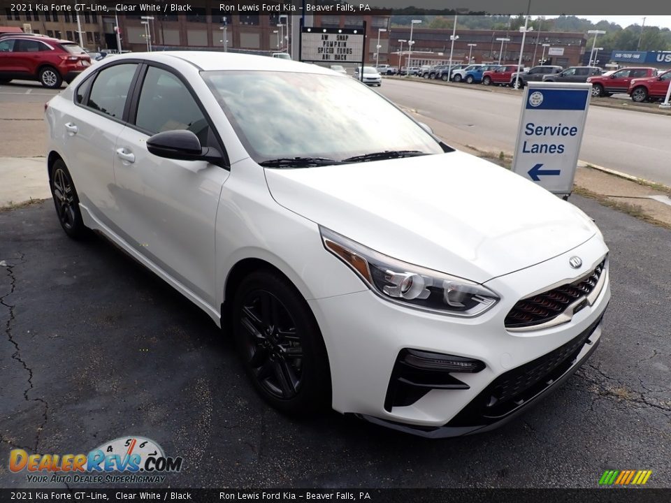 2021 Kia Forte GT-Line Clear White / Black Photo #3