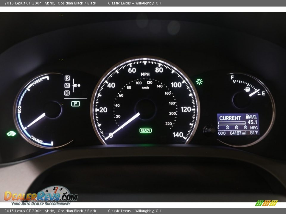 2015 Lexus CT 200h Hybrid Gauges Photo #9