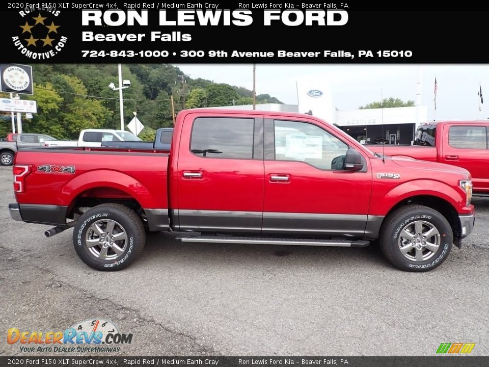 2020 Ford F150 XLT SuperCrew 4x4 Rapid Red / Medium Earth Gray Photo #1