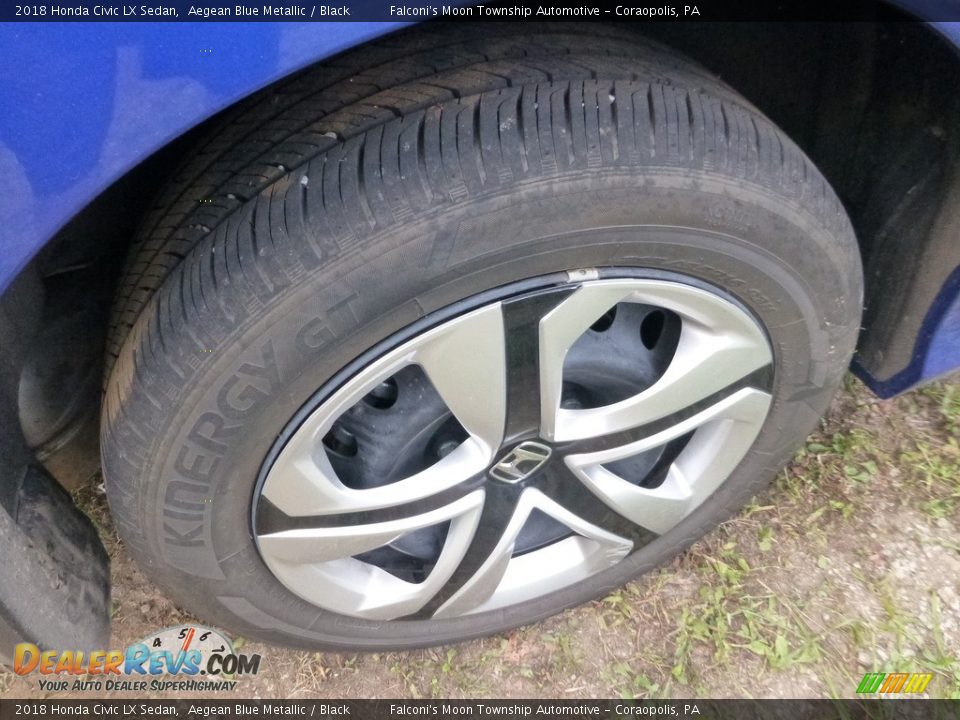2018 Honda Civic LX Sedan Aegean Blue Metallic / Black Photo #2