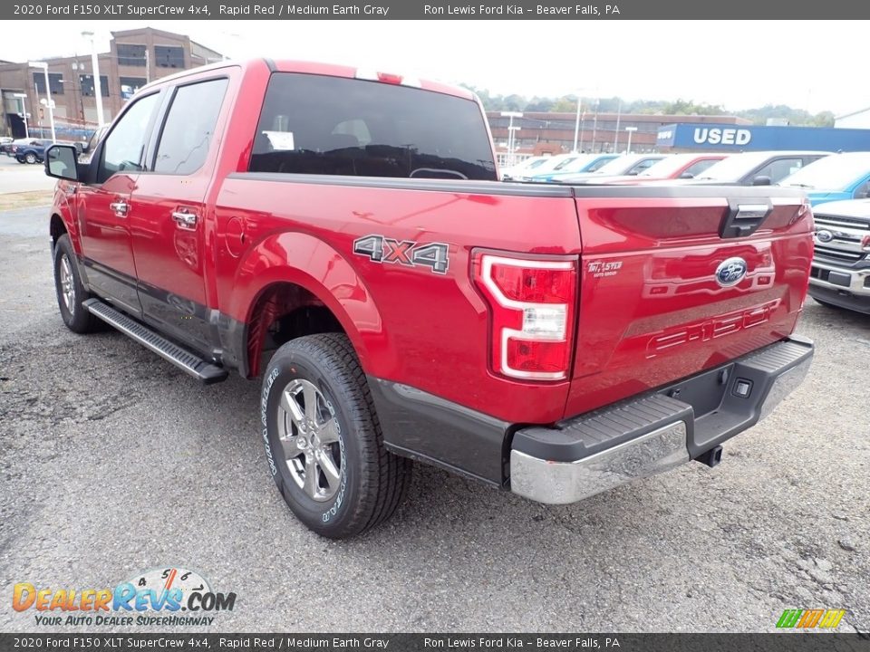 2020 Ford F150 XLT SuperCrew 4x4 Rapid Red / Medium Earth Gray Photo #6