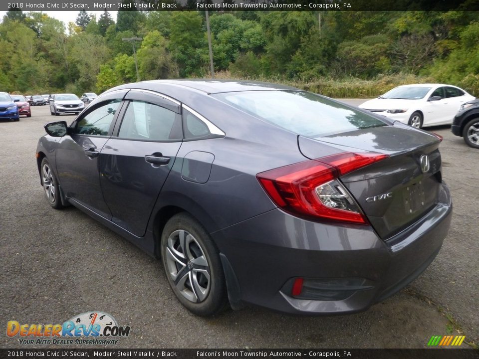 2018 Honda Civic LX Sedan Modern Steel Metallic / Black Photo #2