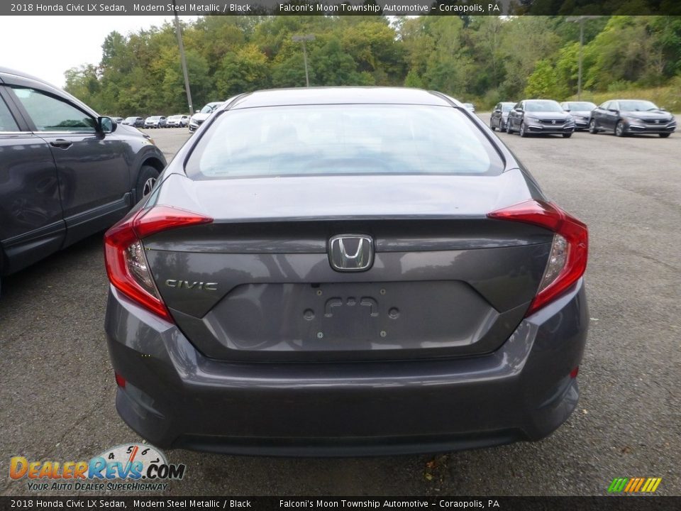 2018 Honda Civic LX Sedan Modern Steel Metallic / Black Photo #3