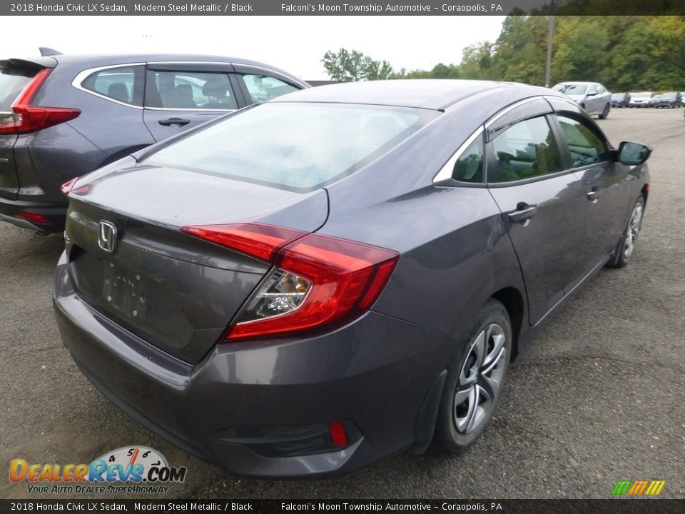 2018 Honda Civic LX Sedan Modern Steel Metallic / Black Photo #4