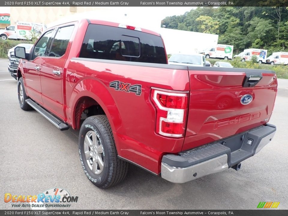 2020 Ford F150 XLT SuperCrew 4x4 Rapid Red / Medium Earth Gray Photo #6