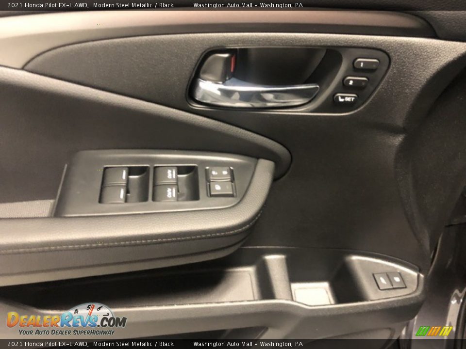 2021 Honda Pilot EX-L AWD Modern Steel Metallic / Black Photo #8