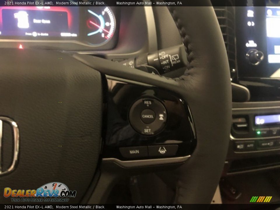 2021 Honda Pilot EX-L AWD Modern Steel Metallic / Black Photo #13