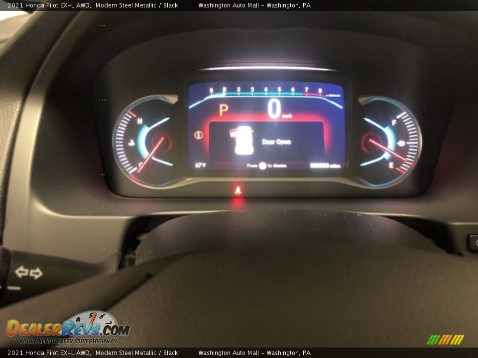 2021 Honda Pilot EX-L AWD Modern Steel Metallic / Black Photo #14