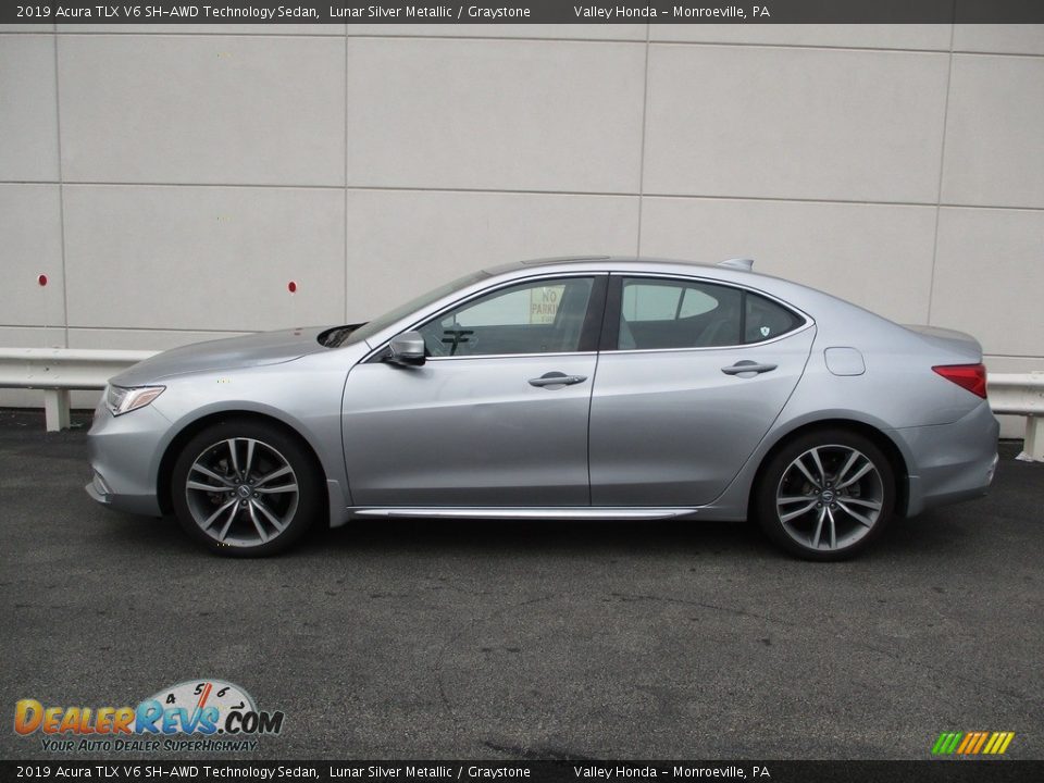 2019 Acura TLX V6 SH-AWD Technology Sedan Lunar Silver Metallic / Graystone Photo #2