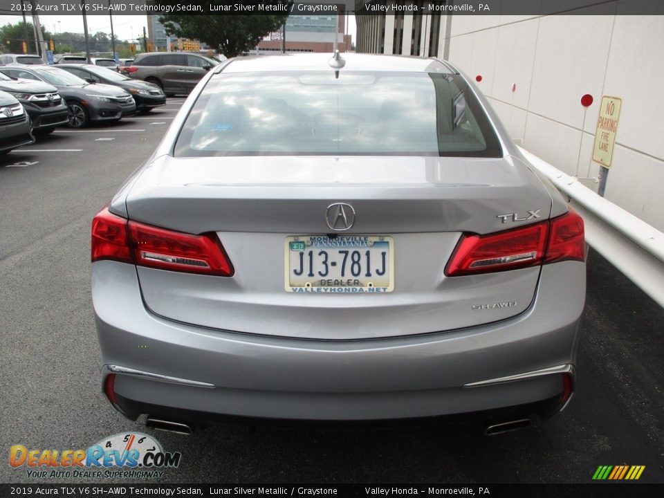 2019 Acura TLX V6 SH-AWD Technology Sedan Lunar Silver Metallic / Graystone Photo #4