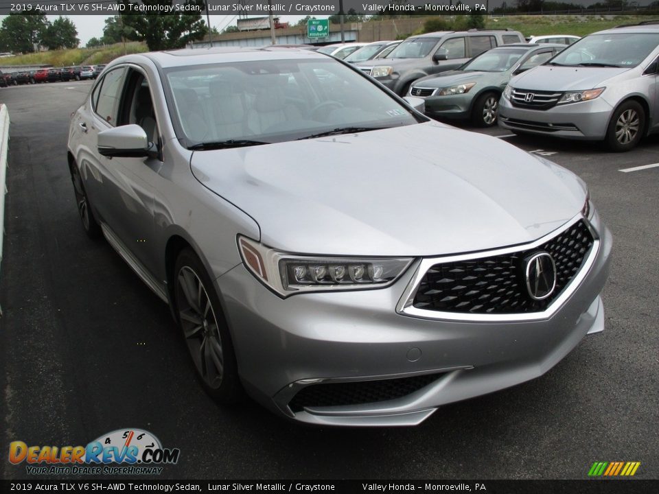 2019 Acura TLX V6 SH-AWD Technology Sedan Lunar Silver Metallic / Graystone Photo #8