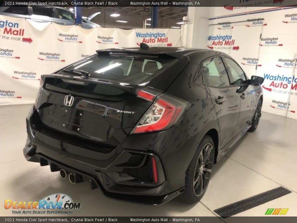 2021 Honda Civic Sport Hatchback Crystal Black Pearl / Black Photo #3