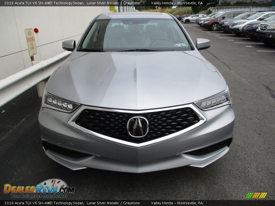 2019 Acura TLX V6 SH-AWD Technology Sedan Lunar Silver Metallic / Graystone Photo #9