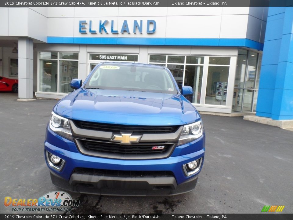 2019 Chevrolet Colorado Z71 Crew Cab 4x4 Kinetic Blue Metallic / Jet Black/Dark Ash Photo #3