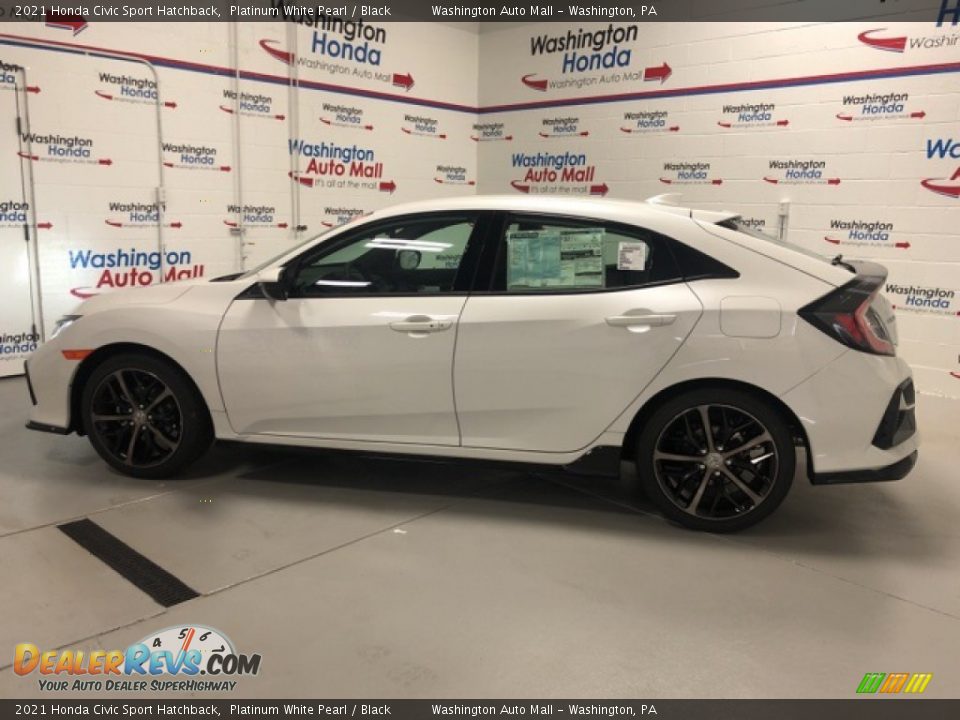 2021 Honda Civic Sport Hatchback Platinum White Pearl / Black Photo #2