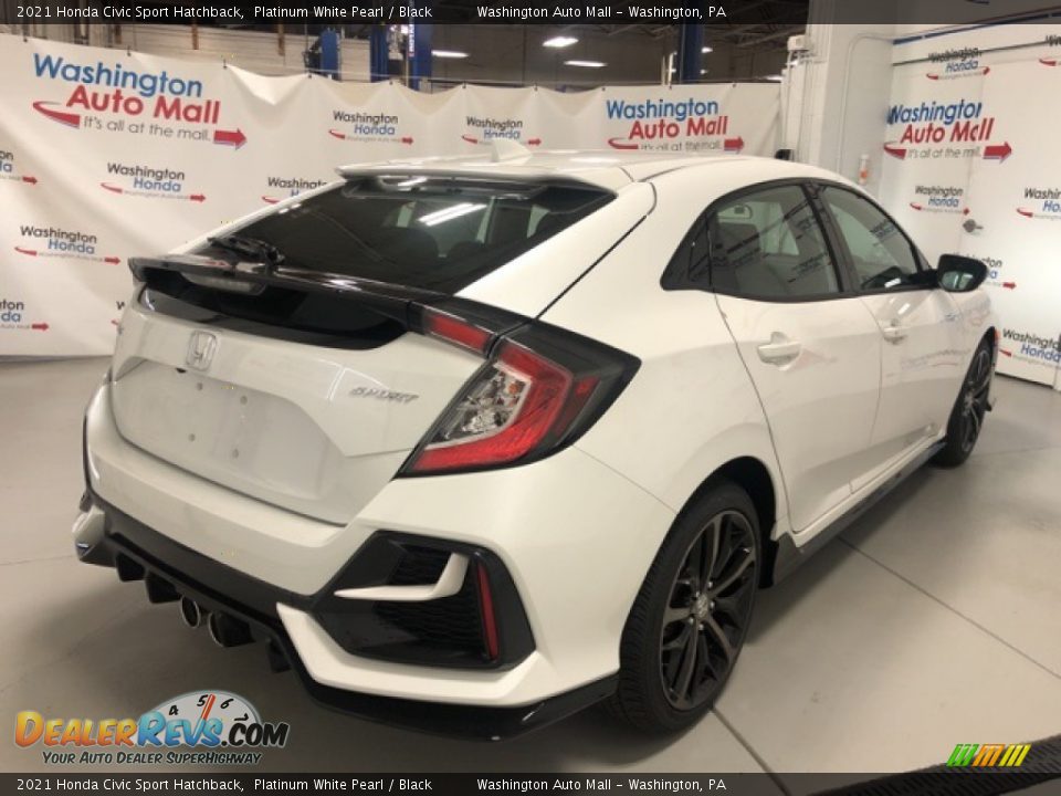 2021 Honda Civic Sport Hatchback Platinum White Pearl / Black Photo #3