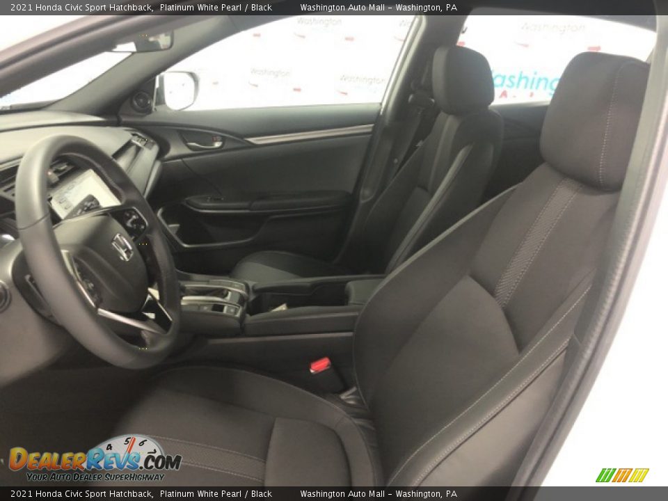 Black Interior - 2021 Honda Civic Sport Hatchback Photo #6