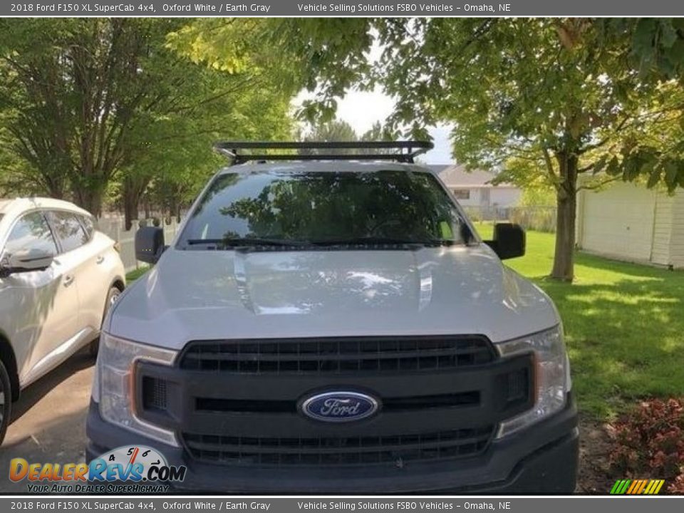 2018 Ford F150 XL SuperCab 4x4 Oxford White / Earth Gray Photo #10