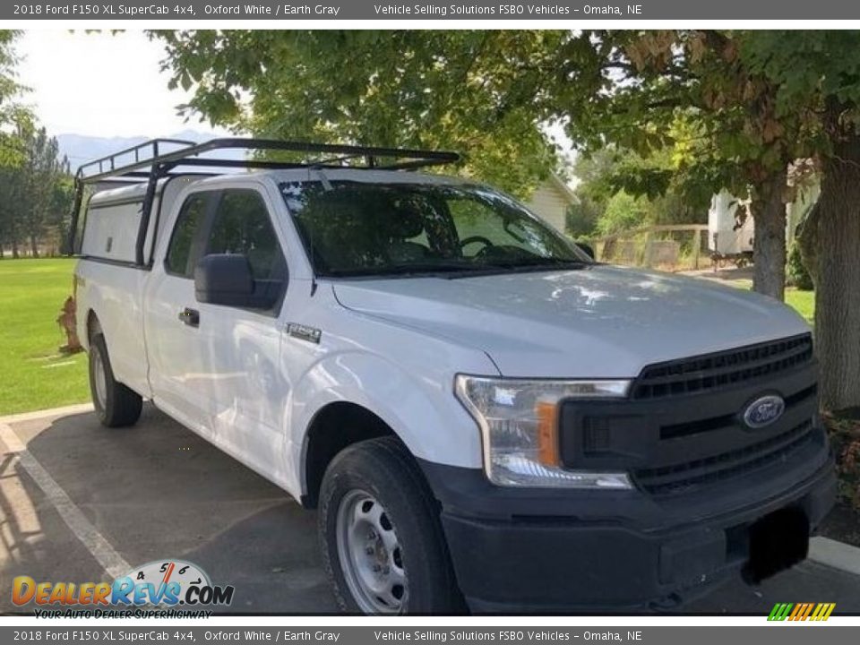 2018 Ford F150 XL SuperCab 4x4 Oxford White / Earth Gray Photo #11