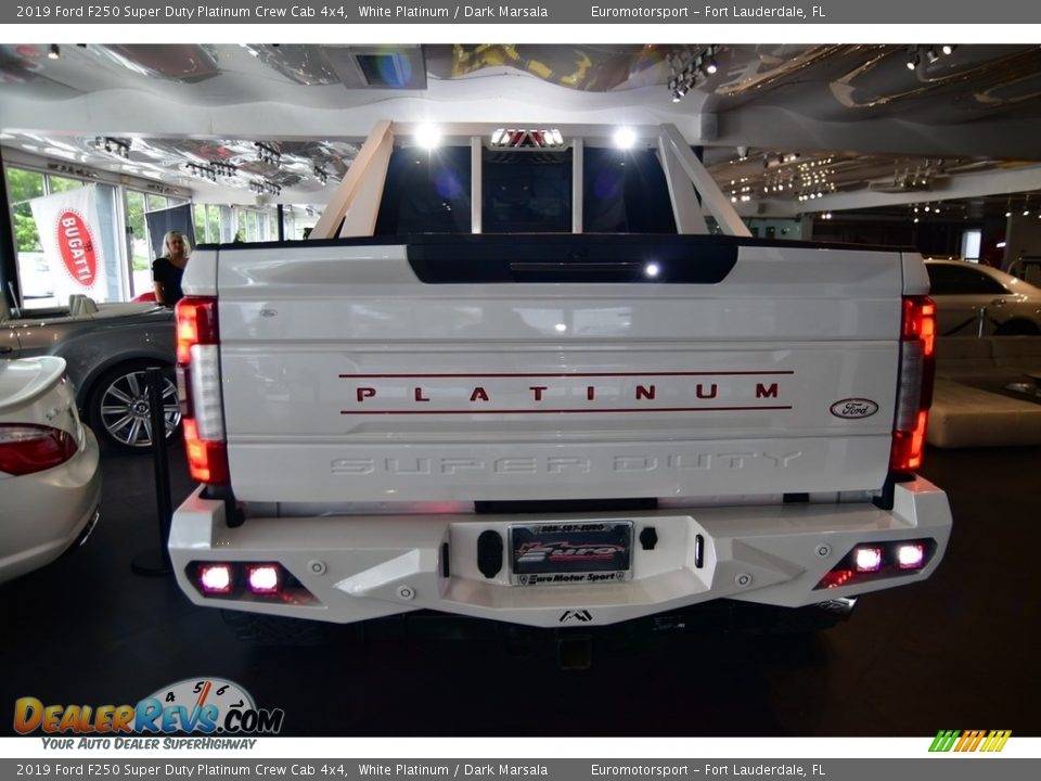 2019 Ford F250 Super Duty Platinum Crew Cab 4x4 White Platinum / Dark Marsala Photo #4