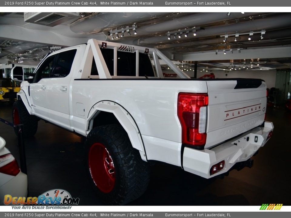 2019 Ford F250 Super Duty Platinum Crew Cab 4x4 White Platinum / Dark Marsala Photo #5