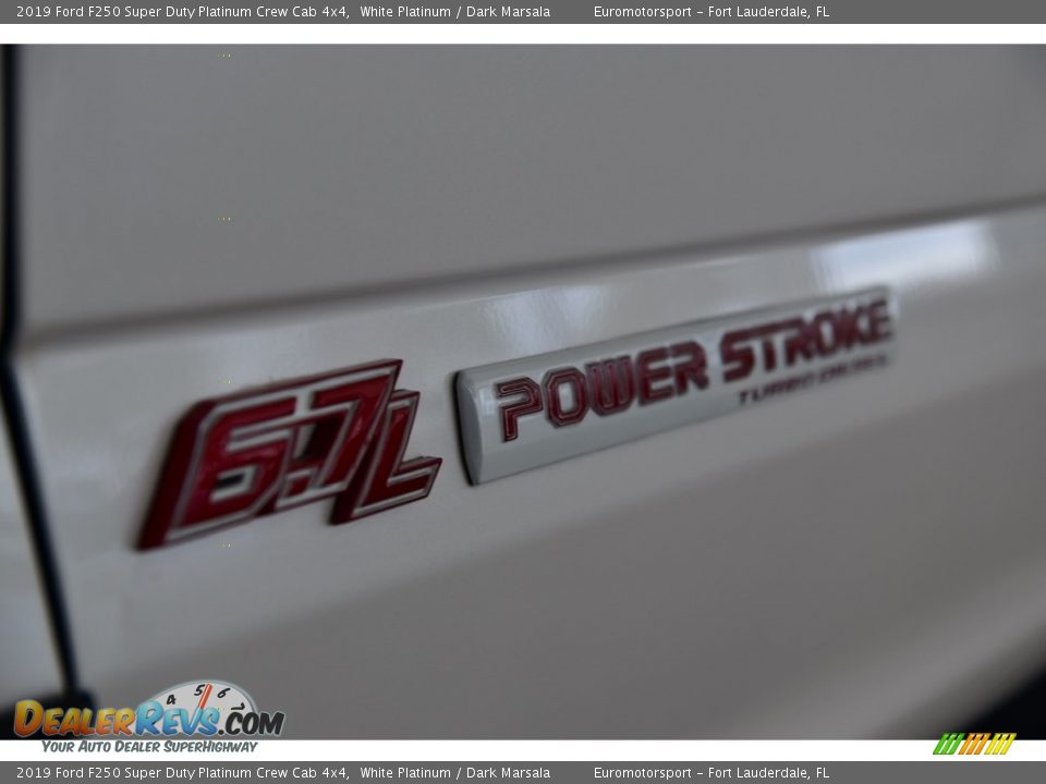 2019 Ford F250 Super Duty Platinum Crew Cab 4x4 White Platinum / Dark Marsala Photo #17
