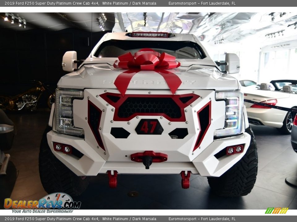 2019 Ford F250 Super Duty Platinum Crew Cab 4x4 White Platinum / Dark Marsala Photo #21