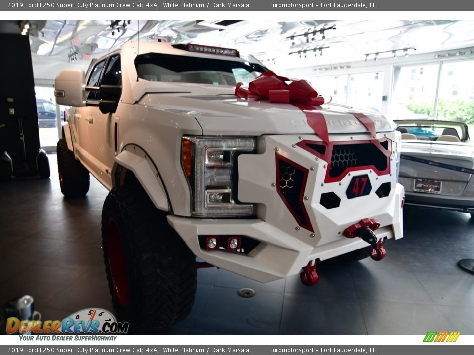 2019 Ford F250 Super Duty Platinum Crew Cab 4x4 White Platinum / Dark Marsala Photo #23