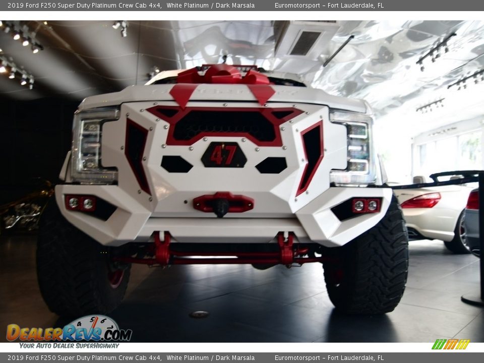 2019 Ford F250 Super Duty Platinum Crew Cab 4x4 White Platinum / Dark Marsala Photo #25