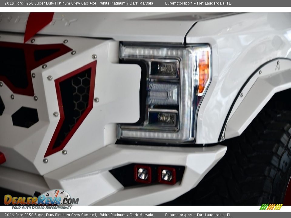 2019 Ford F250 Super Duty Platinum Crew Cab 4x4 White Platinum / Dark Marsala Photo #26