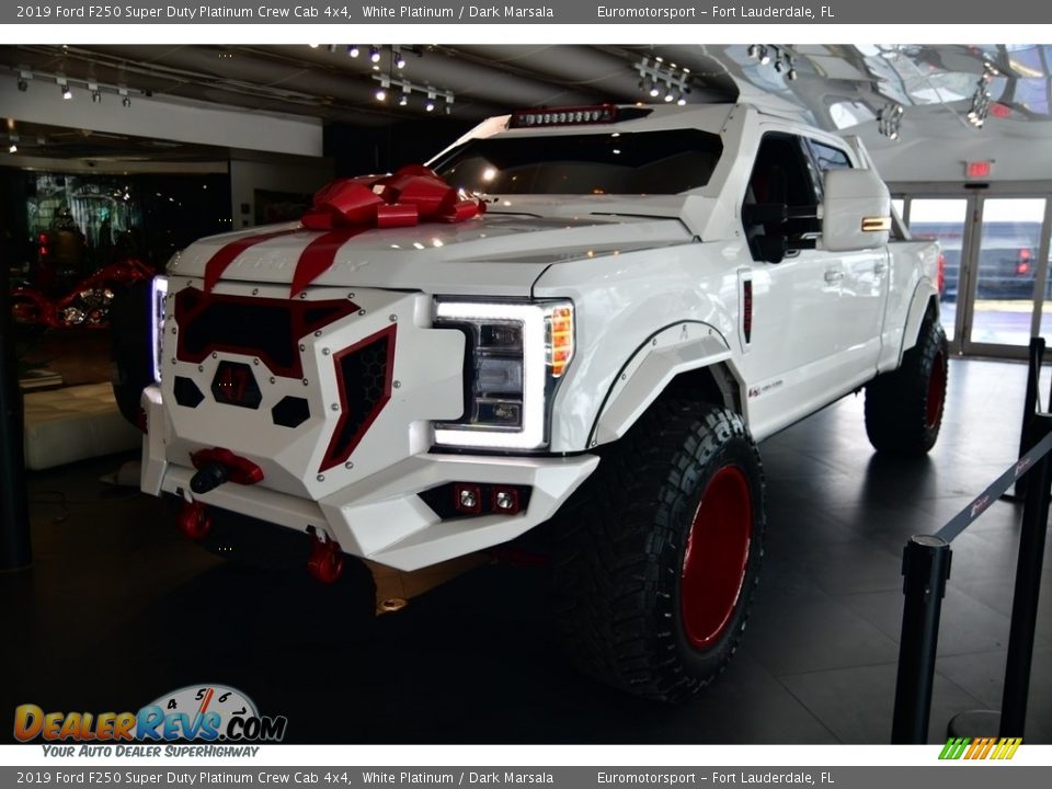 2019 Ford F250 Super Duty Platinum Crew Cab 4x4 White Platinum / Dark Marsala Photo #27