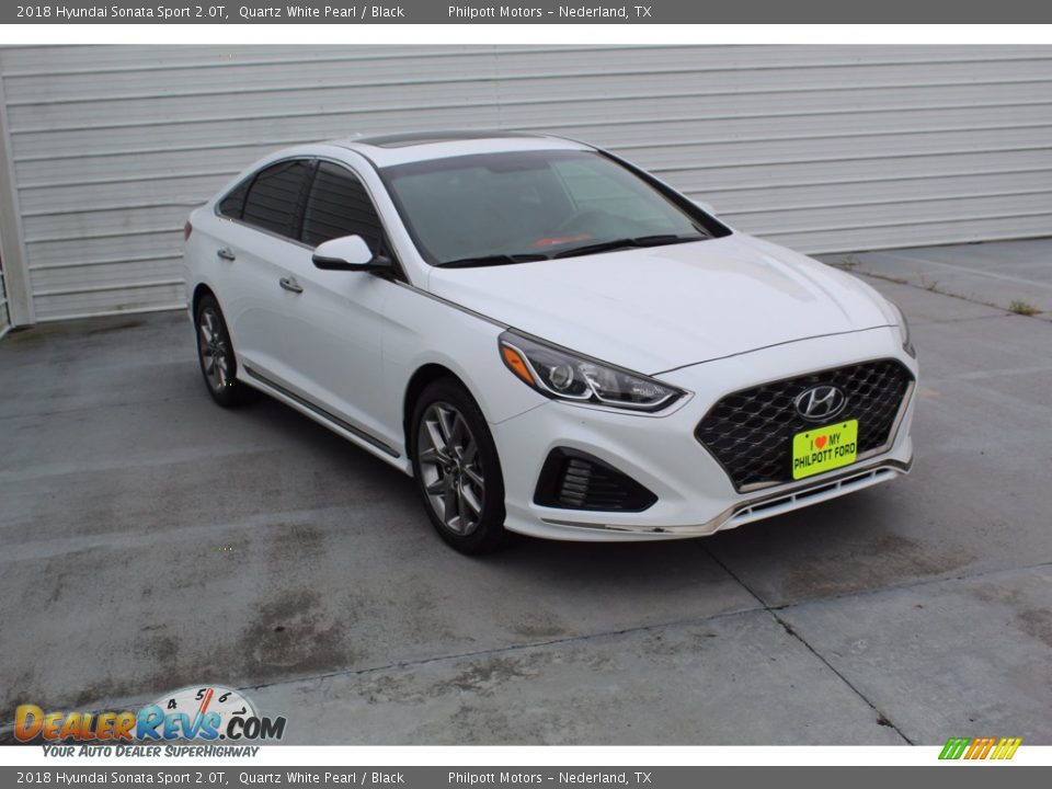 2018 Hyundai Sonata Sport 2.0T Quartz White Pearl / Black Photo #2