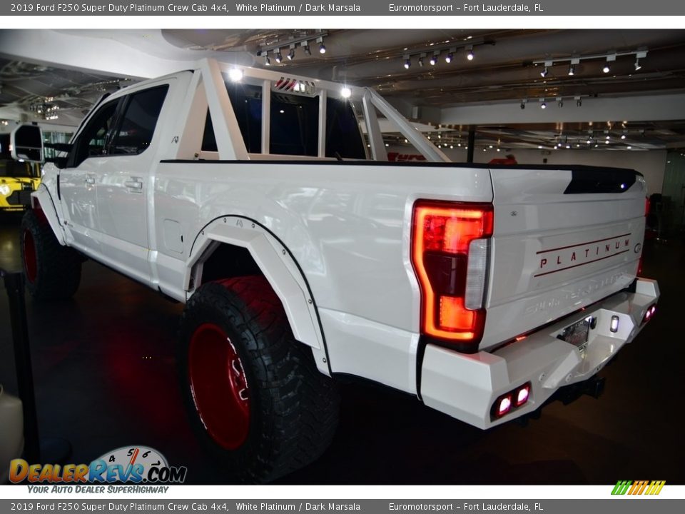 2019 Ford F250 Super Duty Platinum Crew Cab 4x4 White Platinum / Dark Marsala Photo #31