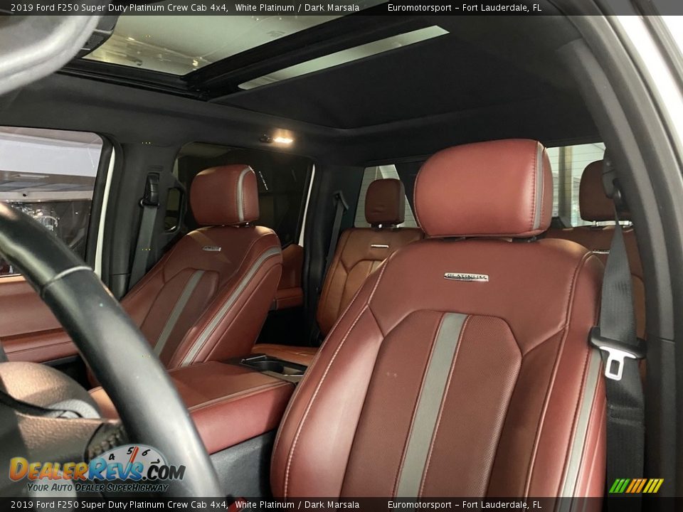 2019 Ford F250 Super Duty Platinum Crew Cab 4x4 White Platinum / Dark Marsala Photo #34