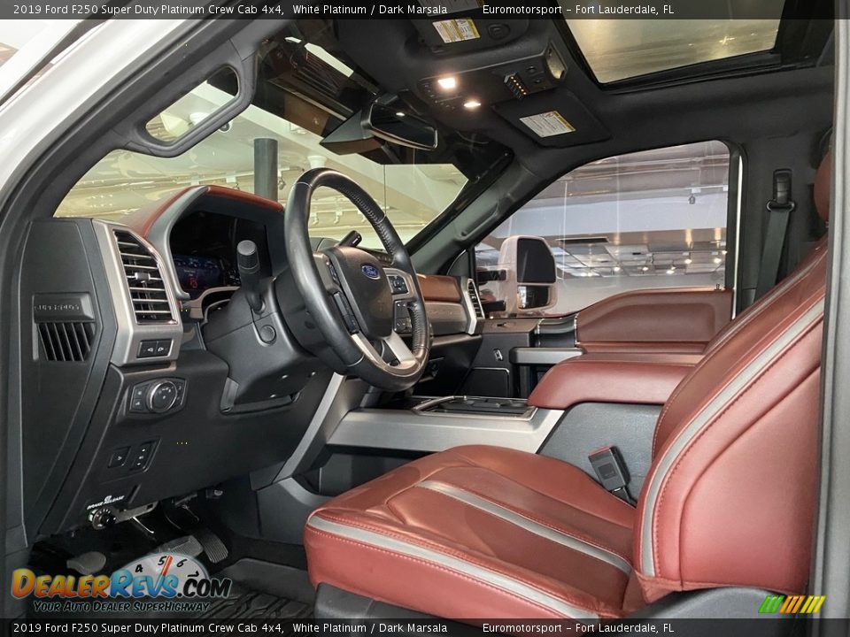 2019 Ford F250 Super Duty Platinum Crew Cab 4x4 White Platinum / Dark Marsala Photo #35