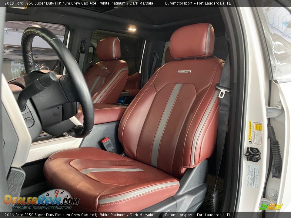 2019 Ford F250 Super Duty Platinum Crew Cab 4x4 White Platinum / Dark Marsala Photo #36