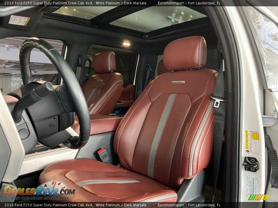 2019 Ford F250 Super Duty Platinum Crew Cab 4x4 White Platinum / Dark Marsala Photo #37