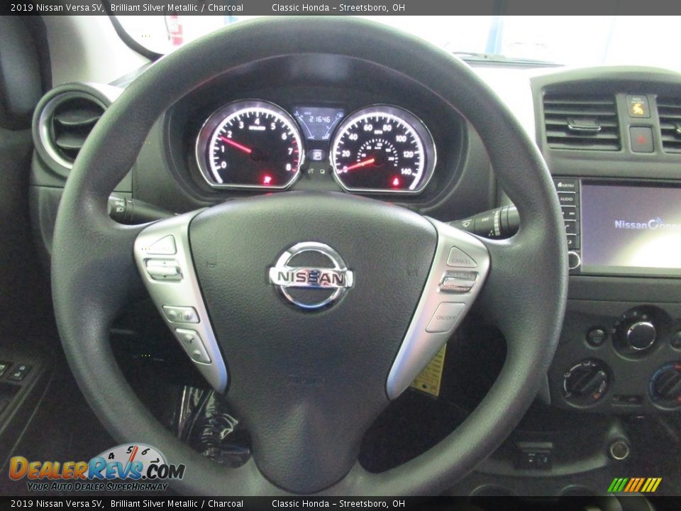 2019 Nissan Versa SV Brilliant Silver Metallic / Charcoal Photo #28