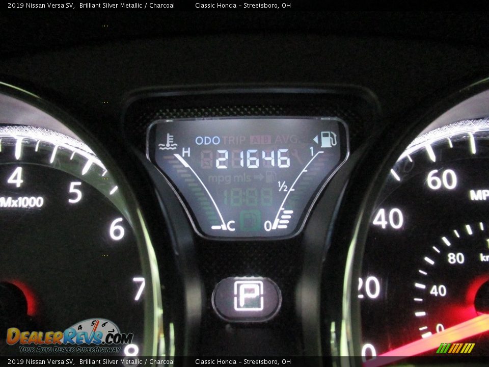 2019 Nissan Versa SV Brilliant Silver Metallic / Charcoal Photo #30