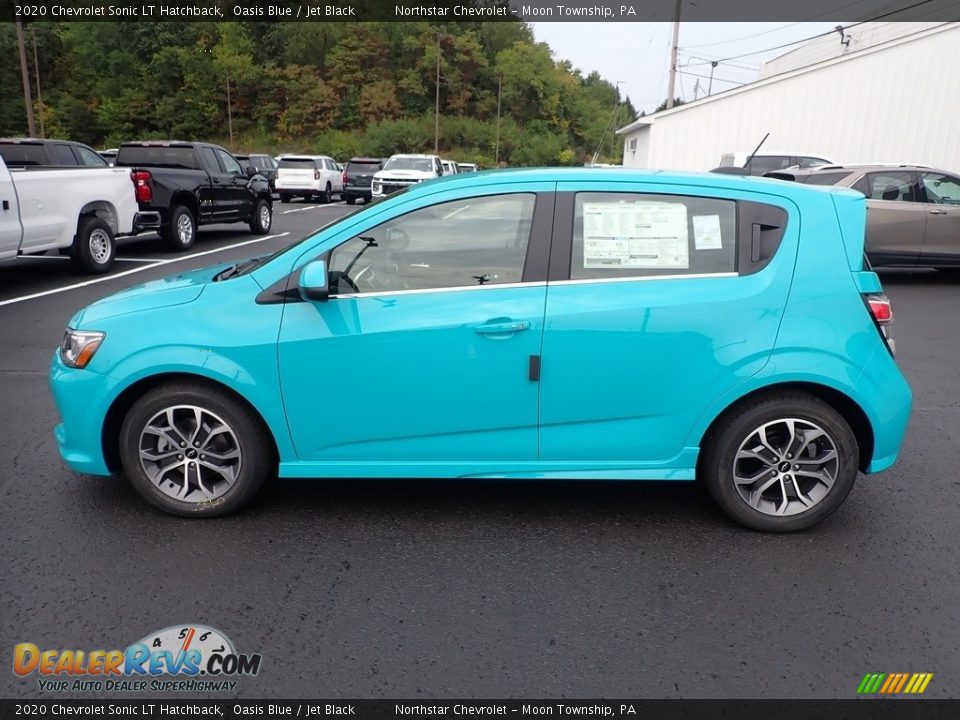 Oasis Blue 2020 Chevrolet Sonic LT Hatchback Photo #3